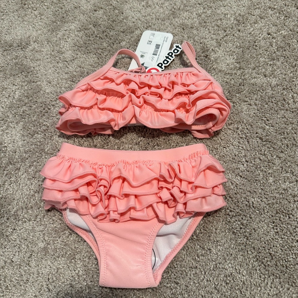 Pink Ruffle Baby Swim